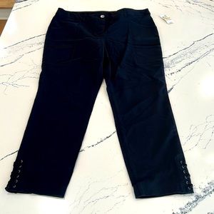 Style & Co. NWT Black Pants with Stretch and Lace Embellishment at the Hem sz.14